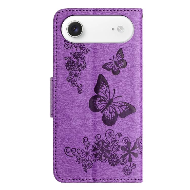 For iPhone Air Butterfly Embossed Flip Leather Phone Case
