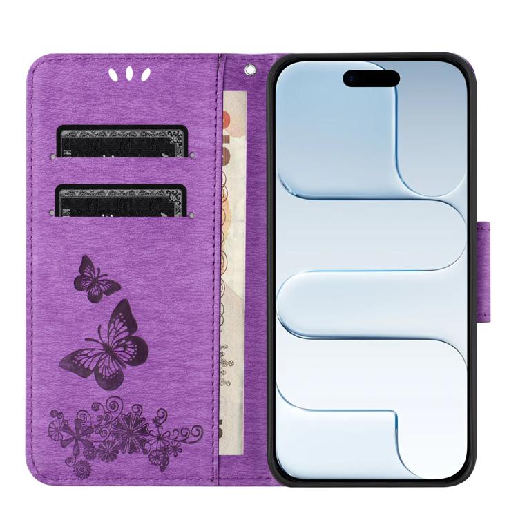 For iPhone Air Butterfly Embossed Flip Leather Phone Case