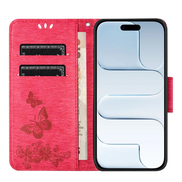 For iPhone Air Butterfly Embossed Flip Leather Phone Case