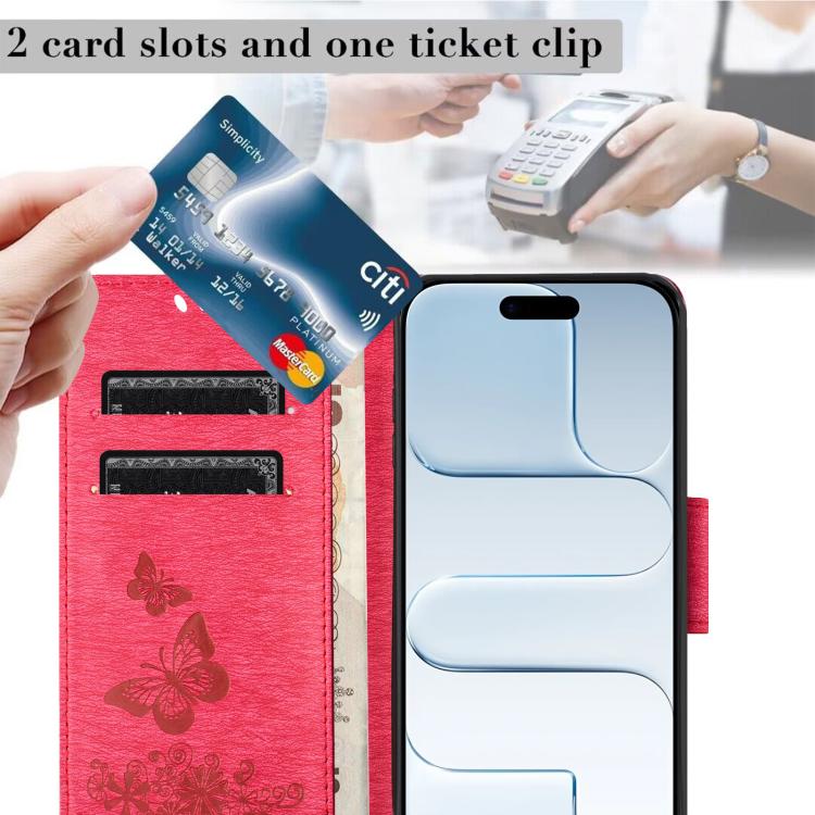 For iPhone Air Butterfly Embossed Flip Leather Phone Case