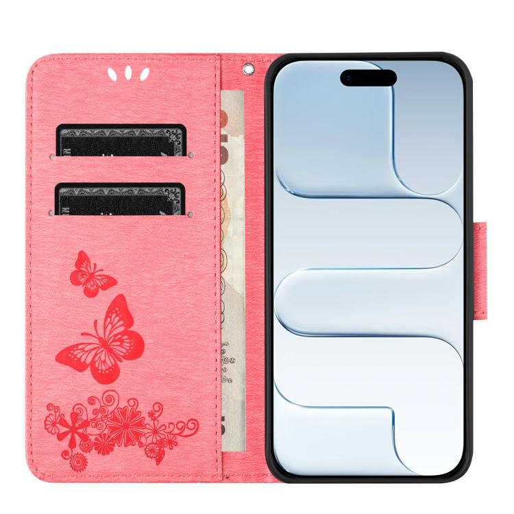 For iPhone Air Butterfly Embossed Flip Leather Phone Case