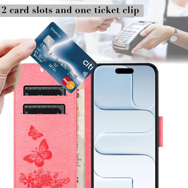 For iPhone Air Butterfly Embossed Flip Leather Phone Case