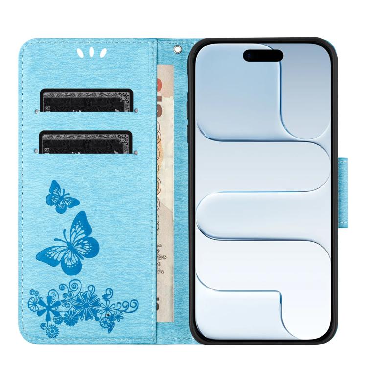 For iPhone Air Butterfly Embossed Flip Leather Phone Case