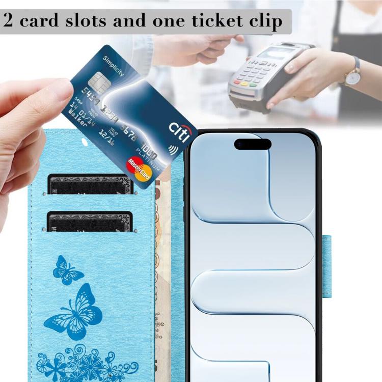 For iPhone Air Butterfly Embossed Flip Leather Phone Case