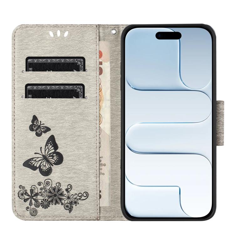 For iPhone Air Butterfly Embossed Flip Leather Phone Case