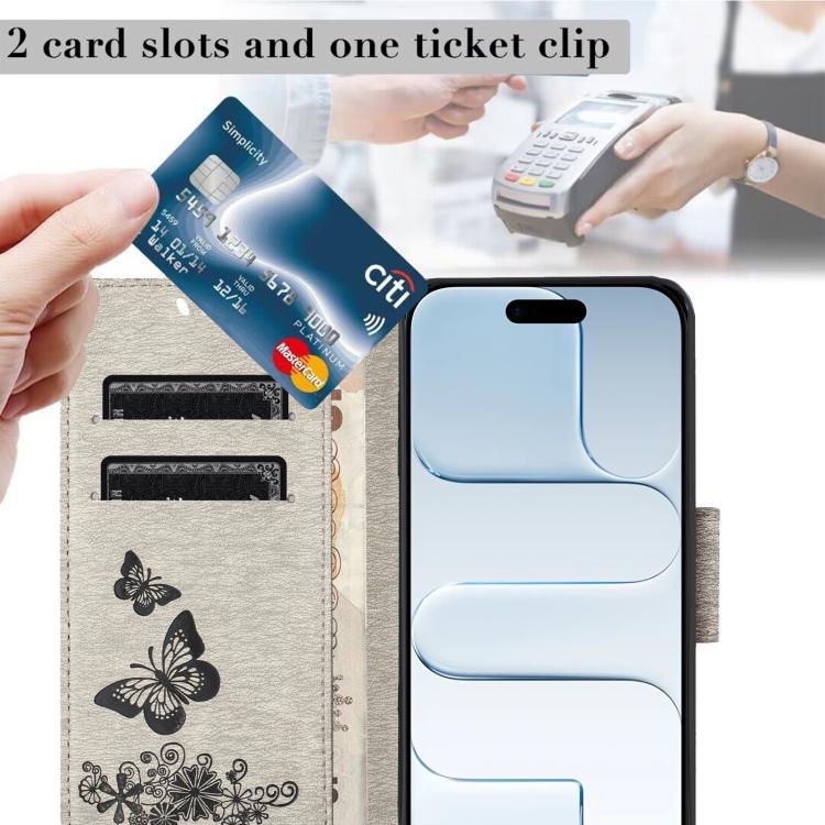 For iPhone Air Butterfly Embossed Flip Leather Phone Case