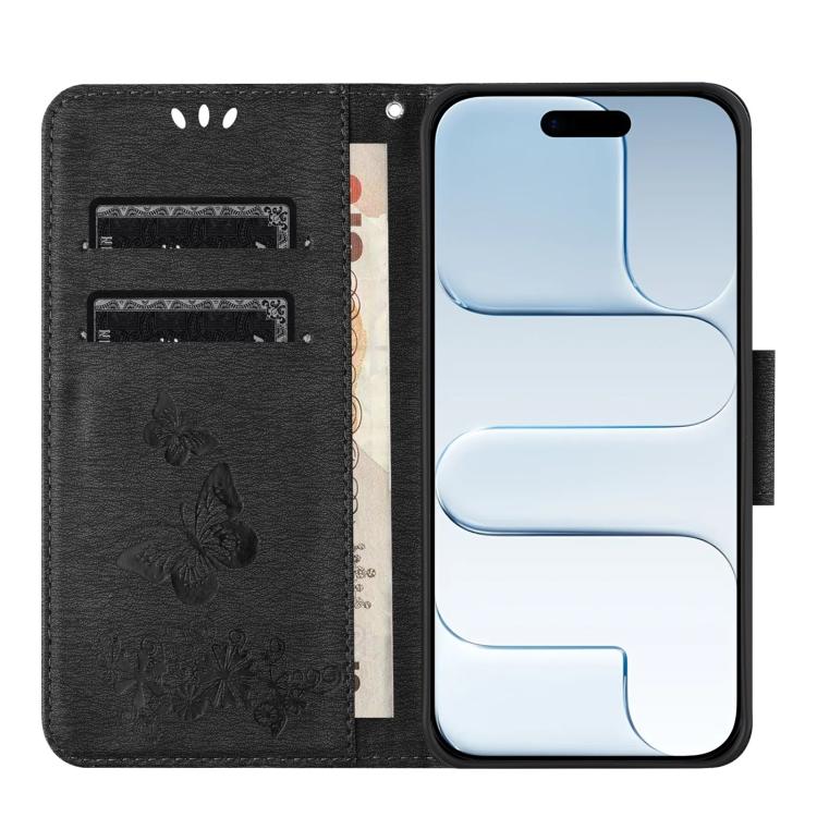 For iPhone Air Butterfly Embossed Flip Leather Phone Case