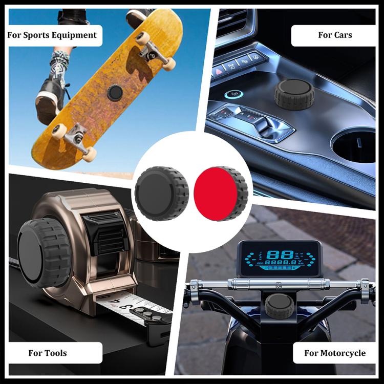 For AirTag 2nd Gen / AirTag 1st Gen XDcase Adhesive Paste Waterproof PC Protective Case - Black