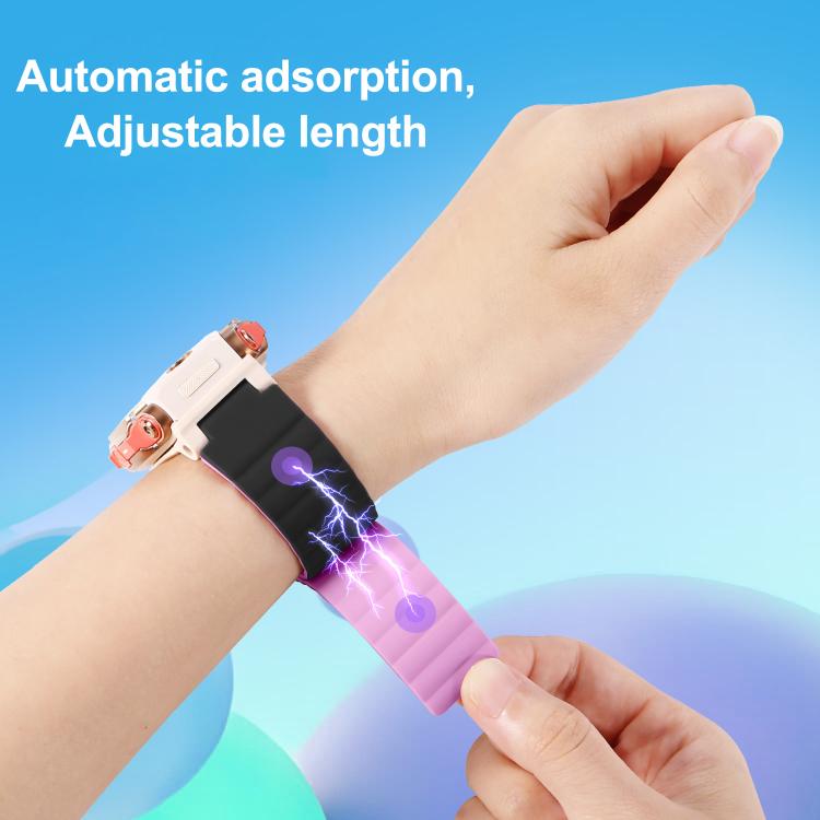 For Imoo Watch Phone Series Two Color Magnetic Silicone Watch Band