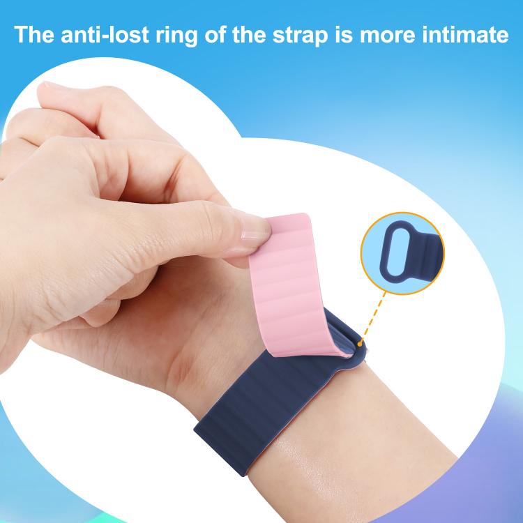 For Imoo Watch Phone Series Two Color Magnetic Silicone Watch Band