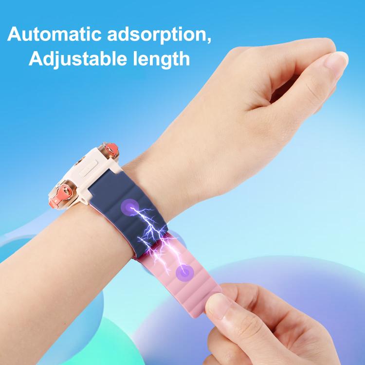 For Imoo Watch Phone Series Two Color Magnetic Silicone Watch Band