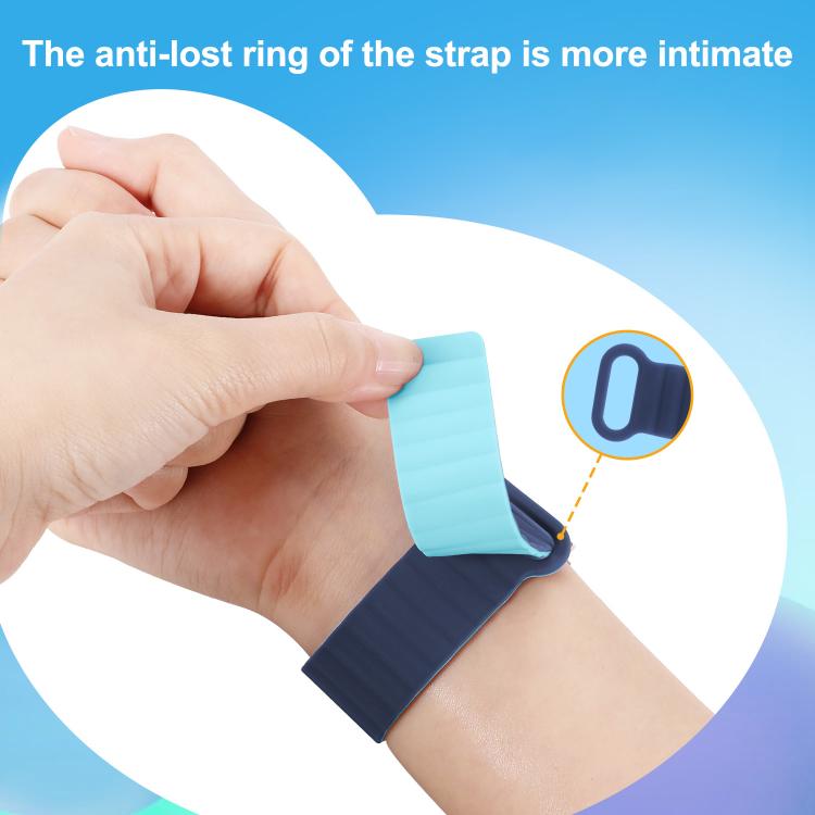 For Imoo Watch Phone Series Two Color Magnetic Silicone Watch Band