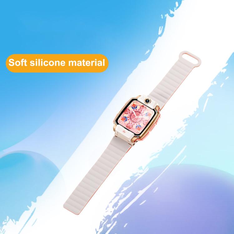 For Imoo Watch Phone Series Two Color Magnetic Silicone Watch Band
