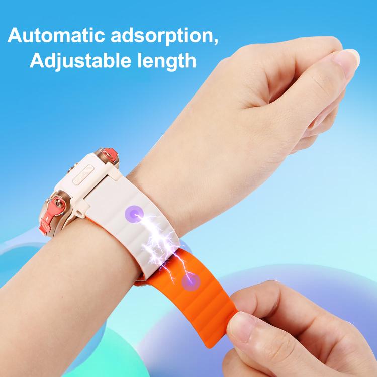 For Imoo Watch Phone Series Two Color Magnetic Silicone Watch Band