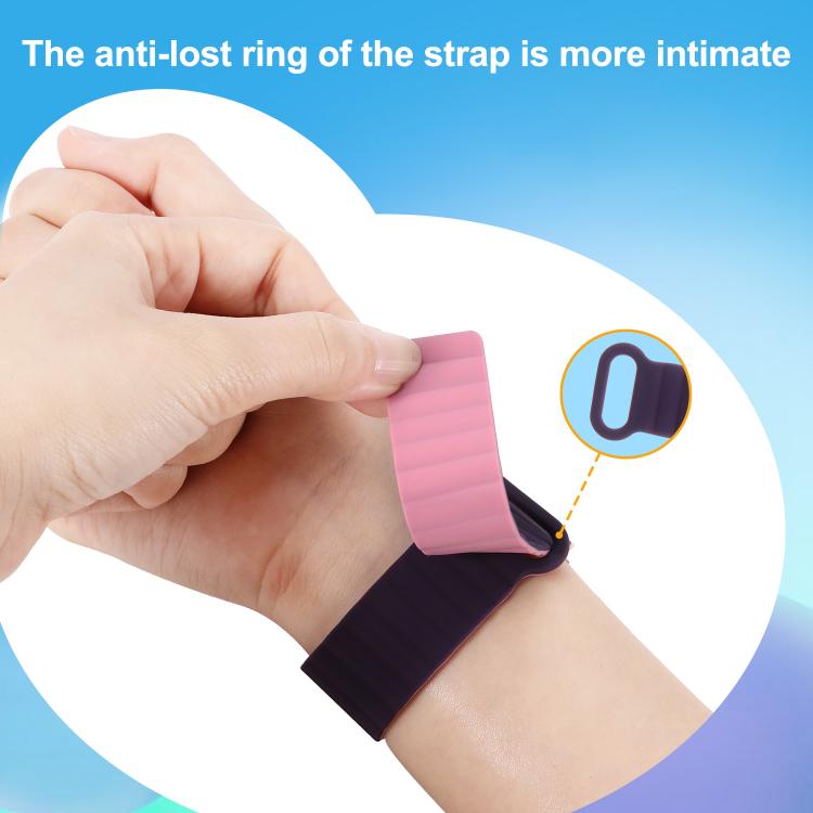 For Imoo Watch Phone Series Two Color Magnetic Silicone Watch Band