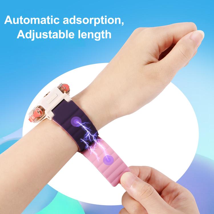 For Imoo Watch Phone Series Two Color Magnetic Silicone Watch Band