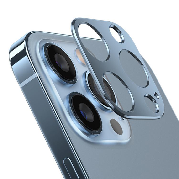 For iPhone 13 Pro / 13 Pro Max XDcase Titanium Alloy Hollow Camera Lens Protector - Sea Blue