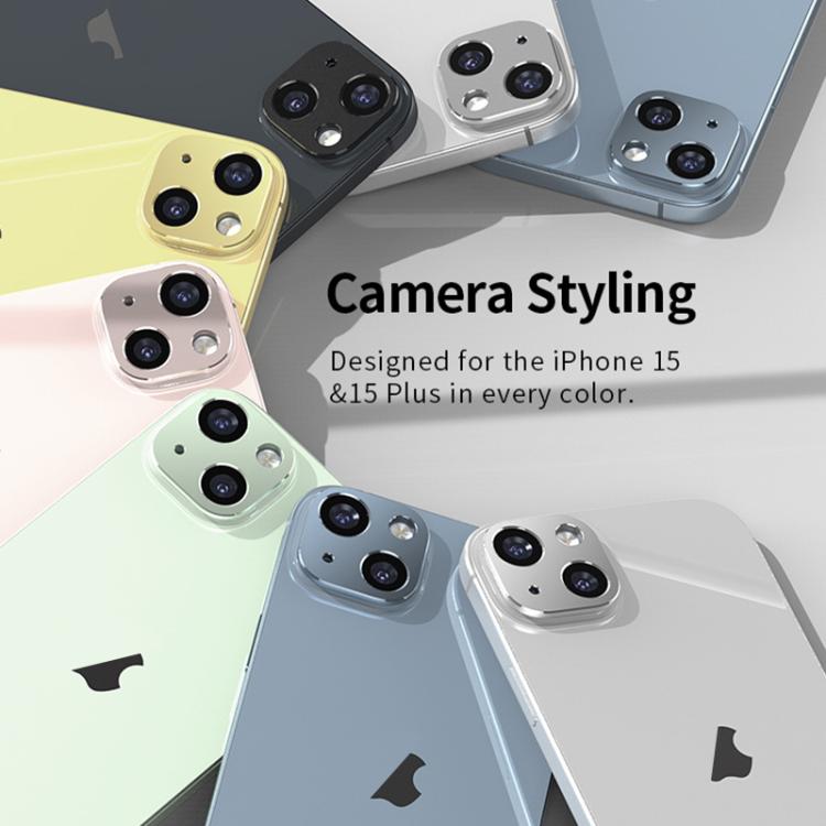 For iPhone 13 Pro / 13 Pro Max XDcase Titanium Alloy Hollow Camera Lens Protector - Sea Blue