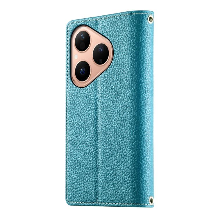 For Huawei Pura 80 5G Stitching Multi-card Zipper Wallet Leather Phone Case with Short Strap