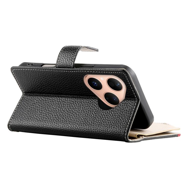 For Huawei Pura 80 5G Stitching Multi-card Zipper Wallet Leather Phone Case with Short Strap