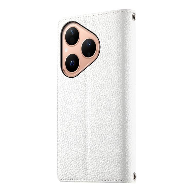 For Huawei Pura 80 5G Stitching Multi-card Zipper Wallet Leather Phone Case with Short Strap