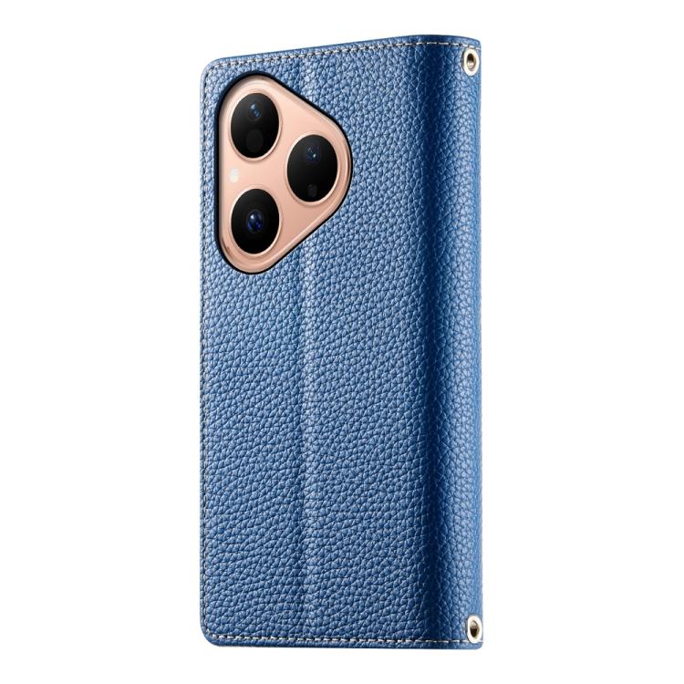 For Huawei Pura 80 5G Stitching Multi-card Zipper Wallet Leather Phone Case with Short Strap
