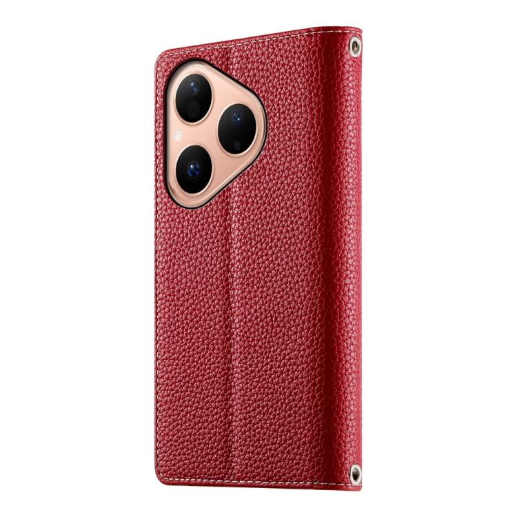 For Huawei Pura 80 5G Stitching Multi-card Zipper Wallet Leather Phone Case with Short Strap
