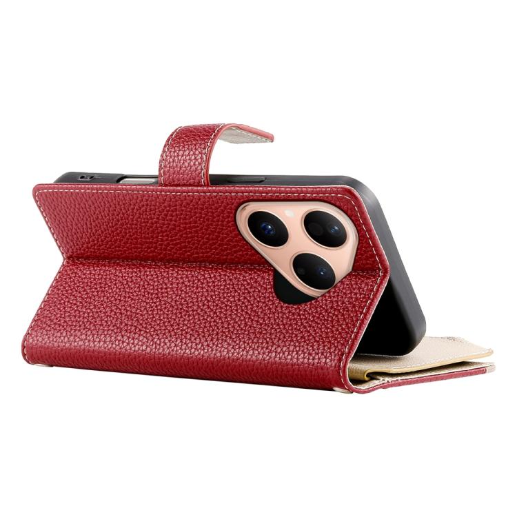 For Huawei Pura 80 5G Stitching Multi-card Zipper Wallet Leather Phone Case with Short Strap