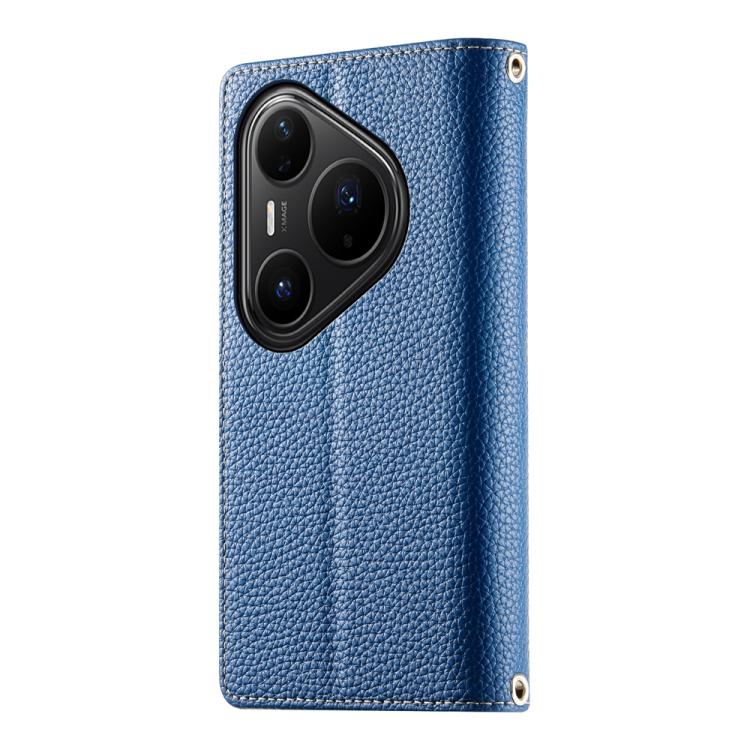 For Huawei Pura 80 Ultra 5G Stitching Multi-card Zipper Wallet Leather Phone Case with Short Strap