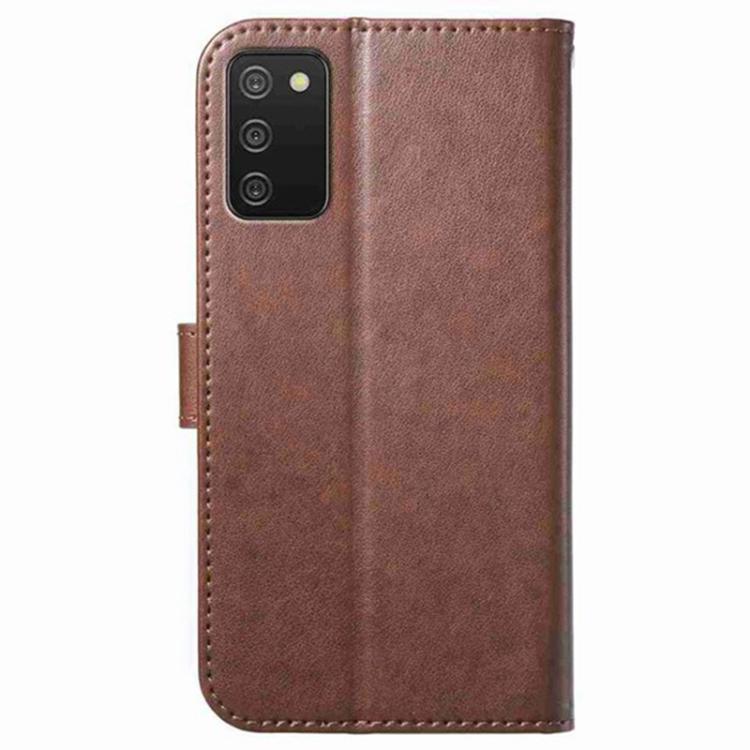For Samsung Galaxy A02s Lambskin 8-card Slot Leather Phone Case