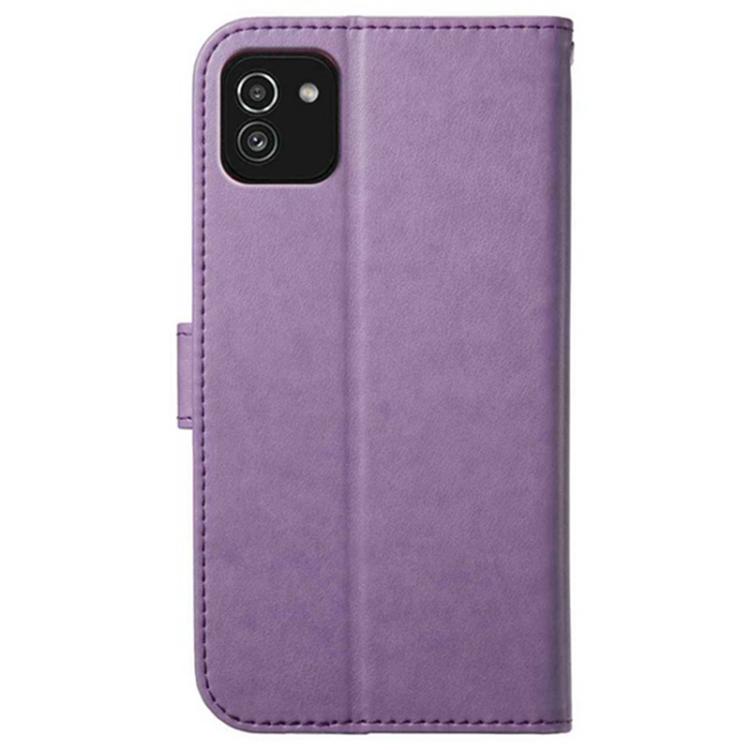 For Samsung Galaxy A03 Lambskin 8-card Slot Leather Phone Case