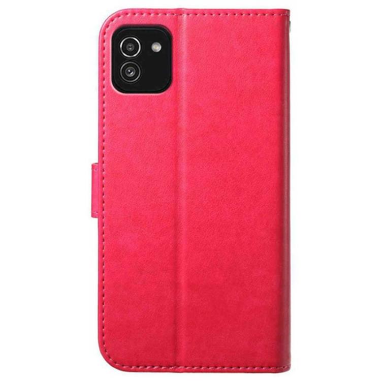 For Samsung Galaxy A03 Lambskin 8-card Slot Leather Phone Case