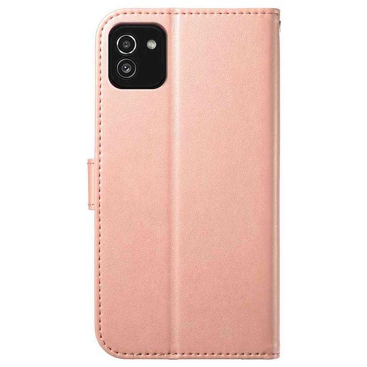 For Samsung Galaxy A03 Lambskin 8-card Slot Leather Phone Case