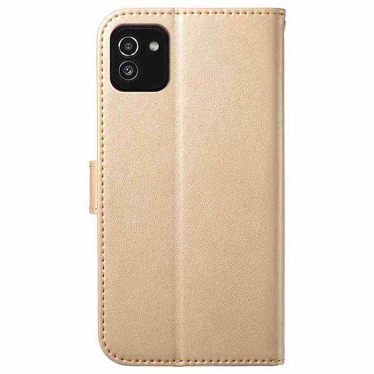 For Samsung Galaxy A03 Lambskin 8-card Slot Leather Phone Case