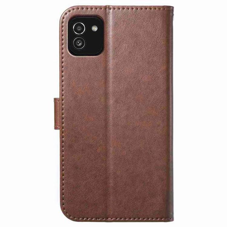 For Samsung Galaxy A03 Lambskin 8-card Slot Leather Phone Case