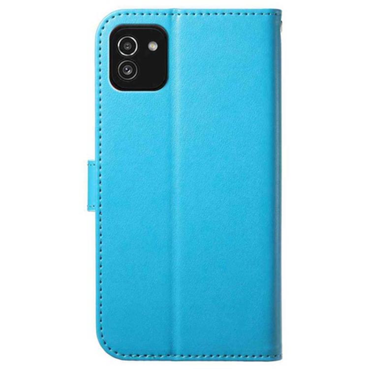 For Samsung Galaxy A03 Lambskin 8-card Slot Leather Phone Case