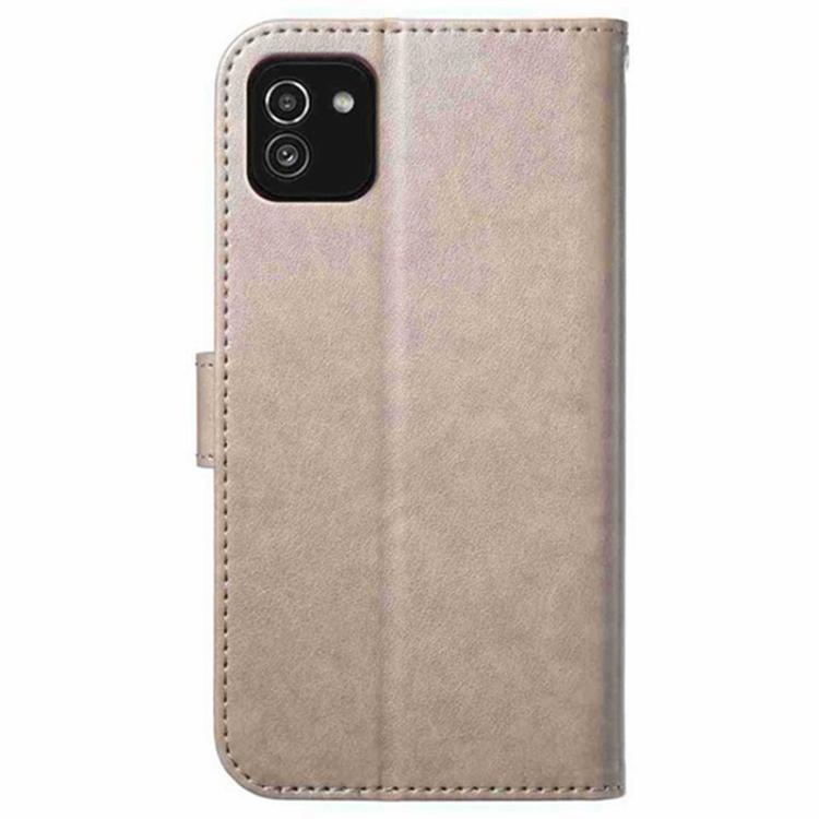 For Samsung Galaxy A03 Lambskin 8-card Slot Leather Phone Case