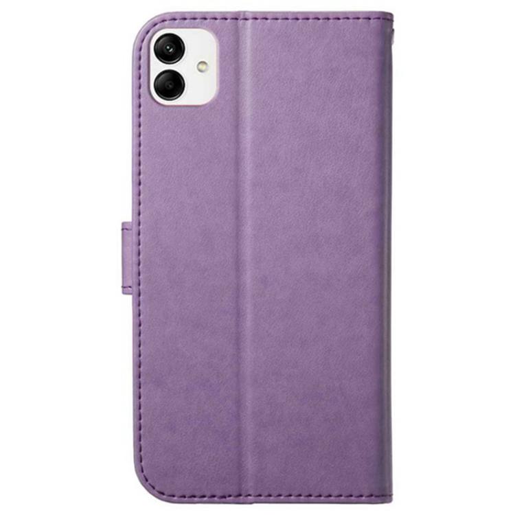 For Samsung Galaxy A04e Lambskin 8-card Slot Leather Phone Case