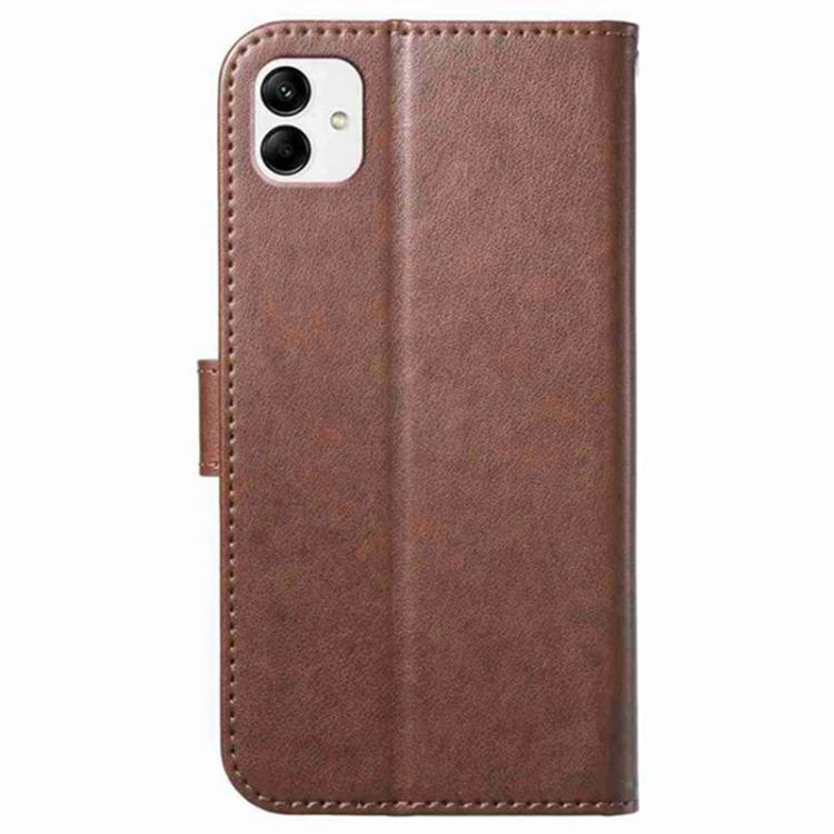 For Samsung Galaxy A04e Lambskin 8-card Slot Leather Phone Case
