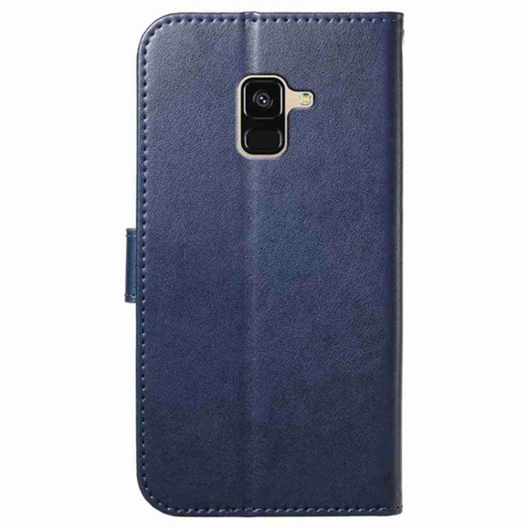 For Samsung Galaxy A5 2018 / A8 2018 Lambskin 8-card Slot Leather Phone Case