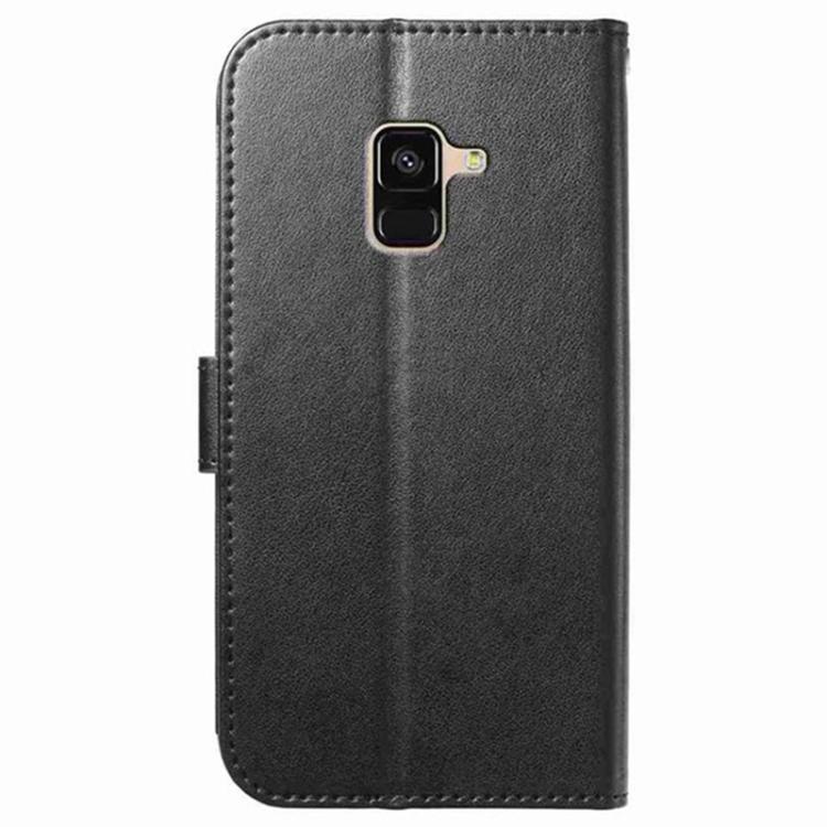 For Samsung Galaxy A6 2018 Lambskin 8-card Slot Leather Phone Case