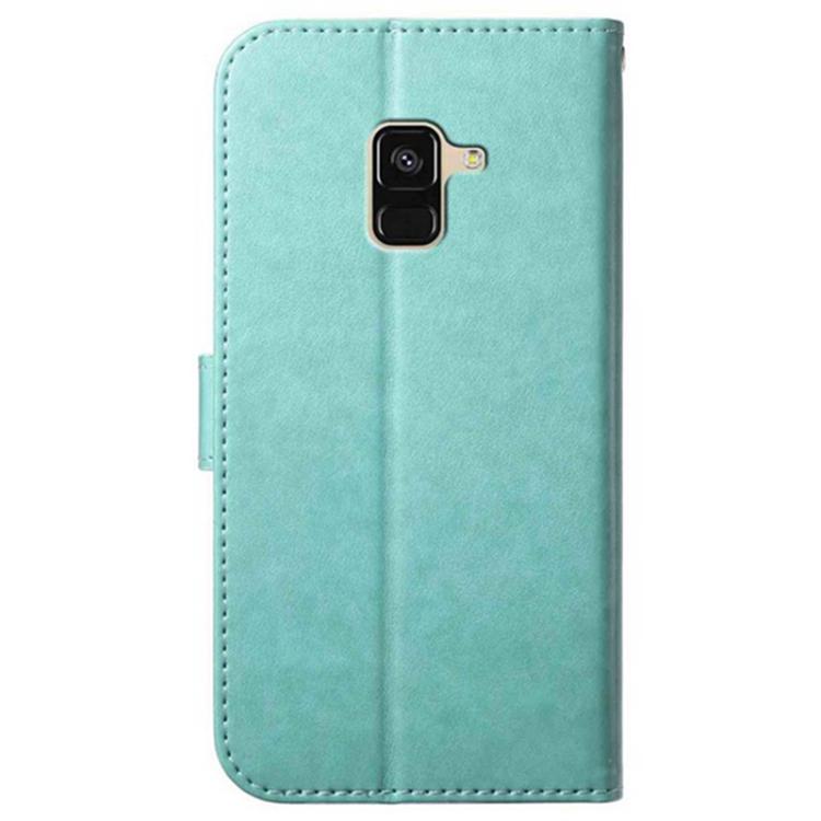 For Samsung Galaxy A6 2018 Lambskin 8-card Slot Leather Phone Case