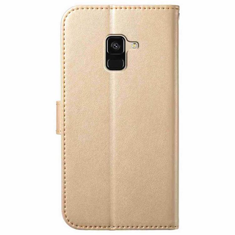 For Samsung Galaxy A6 2018 Lambskin 8-card Slot Leather Phone Case