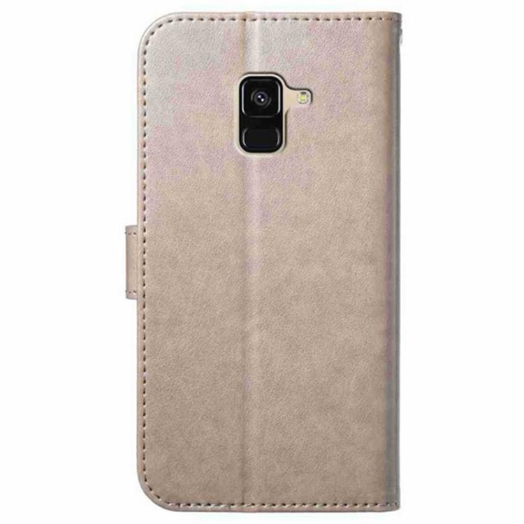 For Samsung Galaxy A6 2018 Lambskin 8-card Slot Leather Phone Case