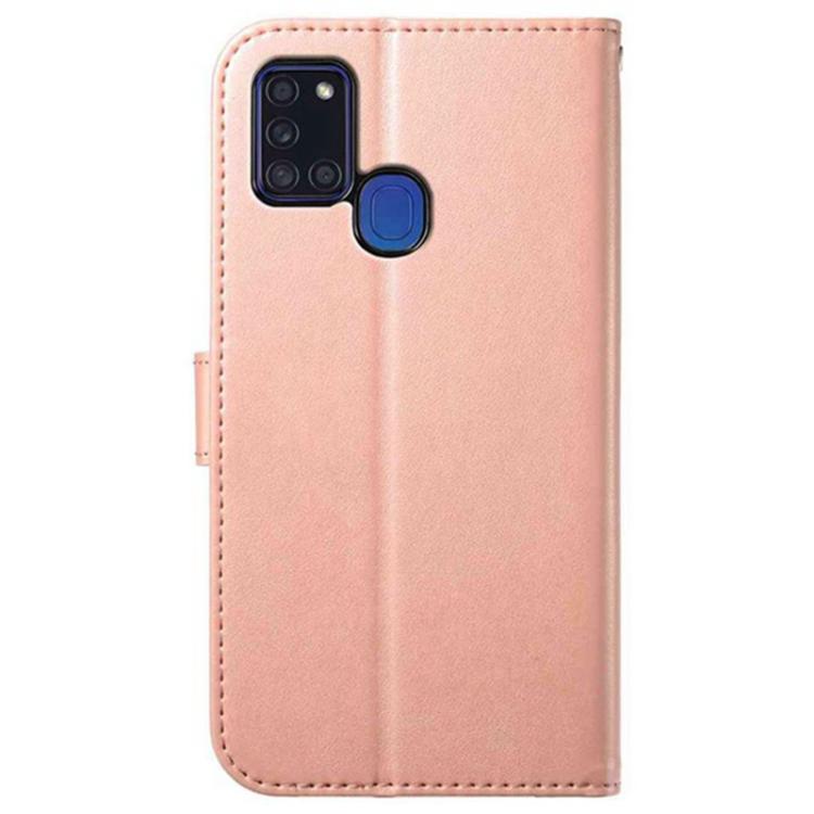 For Samsung Galaxy A21s Lambskin 8-card Slot Leather Phone Case