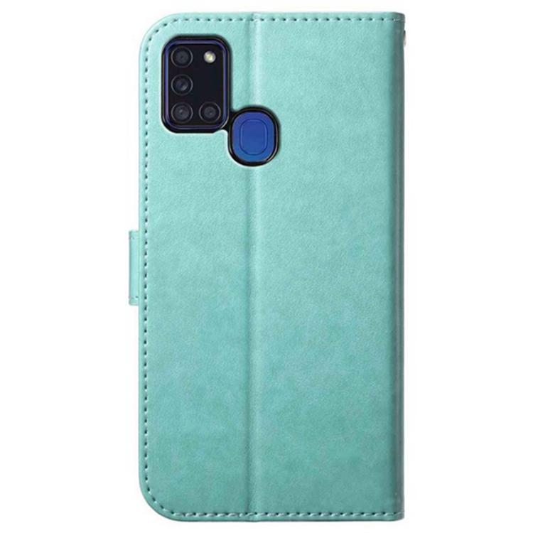 For Samsung Galaxy A21s Lambskin 8-card Slot Leather Phone Case