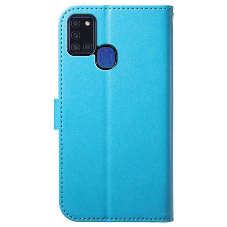For Samsung Galaxy A21s Lambskin 8-card Slot Leather Phone Case