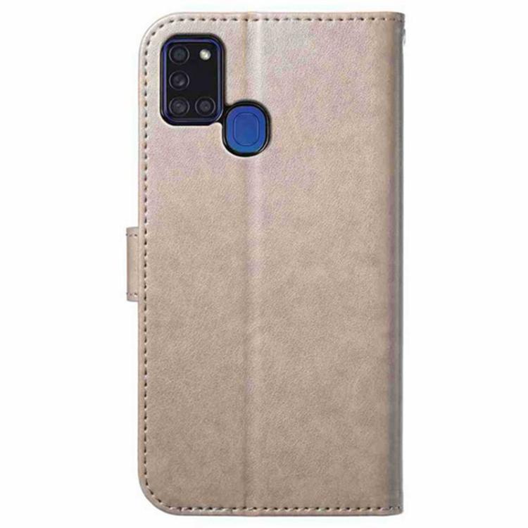 For Samsung Galaxy A21s Lambskin 8-card Slot Leather Phone Case