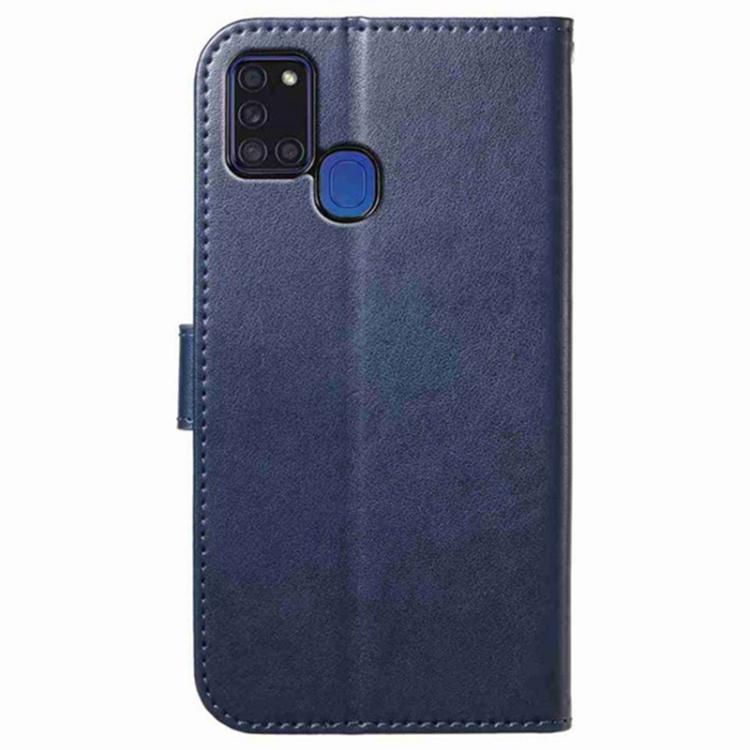 For Samsung Galaxy A21s Lambskin 8-card Slot Leather Phone Case