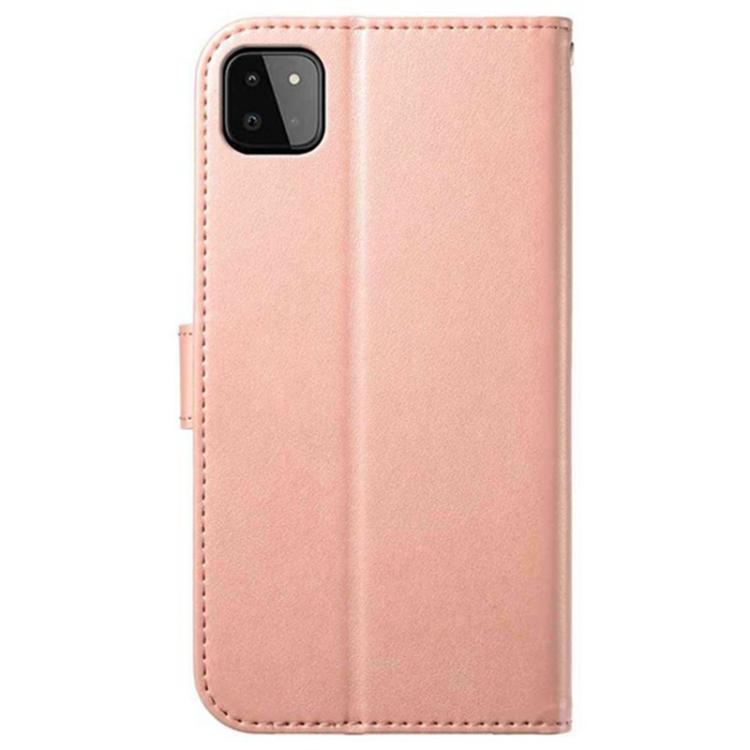 For Samsung Galaxy A22 5G Lambskin 8-card Slot Leather Phone Case